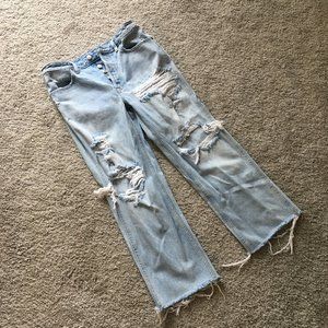 Abercrombie and Fitch high waisted distressed jean